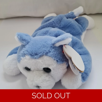 OFFICIAL TY BEANIE BELLIES 'NANOOK' HUSKY II REG 6" SOFT TOY